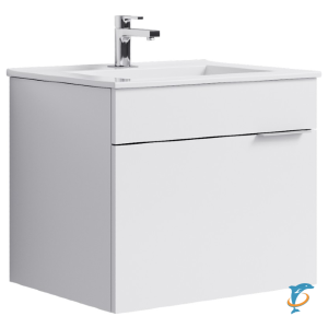 Тумба с раковиной Aqwella Brig 60 подвесная, 1 ящик  (Br.01.06/1/W+27181)