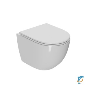 Унитаз подвесной Point Афина безободковый, сиденье микролифт PN41041  (PN41041)