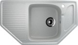 Угловая односекционная мойка с отверстием под смеситель ULGRAN U-109 серый — 