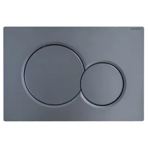 Клавиша смыва AZARIO NEW двойная, круглые кнопки, пластик, оружейная сталь матовый (AZ-010.08) &mdash; 