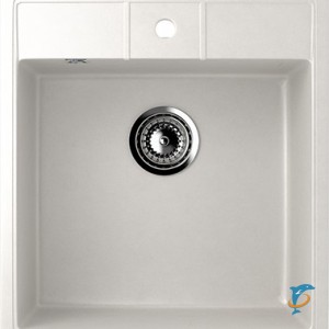 Односекционная мойка с отверстием под смеситель ULGRAN U-406 молочный  (U-406-341)