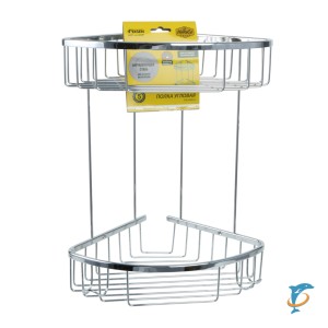 Полка угловая двухэтажная Fixsen Hotel хром FX-31051-2 (FX-31051-2)