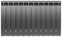 Биметаллический радиатор Rifar Monolit 500 12 секций RAL 7012 (Титан)  — 