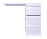 Тумба для комплекта El Fante напольная Даллас 110 3 ящика Люкс белая PLUS — Тумба для комплекта El Fante напольная Даллас 110 Люкс белая PLUS СС-00000438