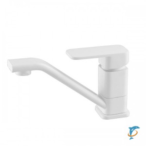 Смеситель для раковины (15см) Белый Kaiser Sonat 34010-4  (34010-4)