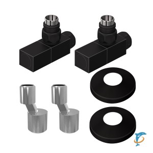 Комплект подключения Lemark LM03412SBL с квадратными вентилями, черный  (LM03412SBL)