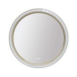 Зеркало с подсветкой в ванную Azario Грей 600х600х50 АZ-LED010225, золотой матовый &mdash; 