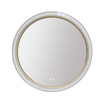 Зеркало с подсветкой в ванную Azario Грей 600х600х50 АZ-LED010225, золотой матовый &mdash; 