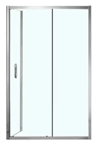 Душевое ограждение AZARIO 1200х800х2000, БЕЗ ПОДДОНА, прозрачное стекло 6 мм, открывание направо, цвет профиля серебро (AZ-ND1131 R 1200) — Размер: 110х25 см. Гидромассажные форсунки: 6шт.