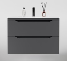 Тумба для комплекта Style Line Марелла 80 подвесная, серая, антискрейтч — 