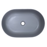 Раковина-чаша Creo Ceramique 580х380х140 накладная, овальная, керамика, серый матовый (PU4300SG) &mdash; 