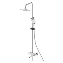 Душевая система HAIBA HB24805-8 тропический душ, латунь, белый/хром — 