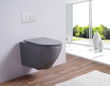 Унитаз подвесной ESBANO AZALEA серый матовый — 