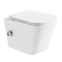 Унитаз подвесной Azario Hugo 350х480х363 c функцией биде, безободковый (AZ-10007) — 