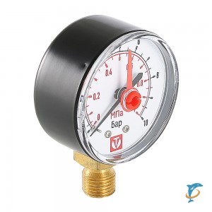 Манометр VALTEC с нижним подключением 1/8", 0-10 бар VT.TM50.D (VT.TM50.D.02)