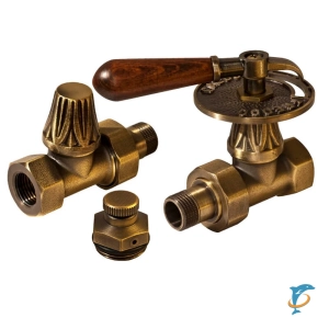 Комплект прямых вентилей RETROstyle v 675L 1/2 + v 674 1/2 + VZD (v 675L 1/2 + v 674 1/2 + VZD)