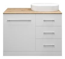 Тумба с раковиной Misty Респект 120 с 3 ящ. под стиральную машину правая — 