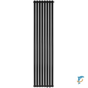 Стальной трубчатый радиатор STOUT TUBE ROUND нижнее правое подключение 8 секций R40 1-1750-8 RT RAL9005, STR40117508RTRAL9005  (STR40117508RTRAL9005)