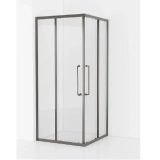 Душевой уголок Cezares RELAX-304-A-2-100-C-GM 100 х 100 см, стекло прозрачное, профиль оружейная сталь &mdash; 