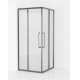 Душевой уголок Cezares RELAX-304-A-2-100-C-GM 100 х 100 см, стекло прозрачное, профиль оружейная сталь  (RELAX-304-A-2-100-C-GM)
