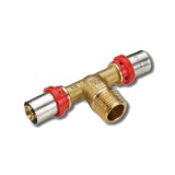 Тройник Н Tiemme 16х1/2х16 серии 1658 — Предназначены для соединения металлопластиковой трубы с резьбовыми фитингами и/или трубами.