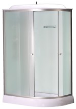 Душевая кабина LORANTO SUNWAY 120х80х215 с низким поддон 13 см, белое закаленное стекло 4 мм профиль хром (CS-66121L F 120) — 