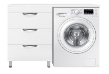 Тумба с раковиной Style Line Жасмин 60 Люкс PLUS с 3 ящиками, под стиральную машину — Тумба с раковиной Style Line Жасмин 60 с корзиной, Даллас 120 L/R