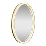 Зеркало с подсветкой в ванную Azario Грей 800х800х50 АZ-LED010425, золотой матовый &mdash; 
