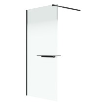 Душевая перегородка Niagara Nova NG-582-12BLACK (120х200) черный матовый, стекло белый градиент &mdash; 