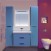 Мебель для ванной Misty Джулия - 65 с зеркало-шкафом прямая синяя