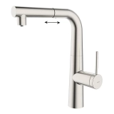 Смеситель для кухни Iddis Pure PURBNPFi05N выдвижной излив, с подключением фильтра, сатин &mdash; Смеситель для кухни, Kitchen, IDDIS, K02SB00I05