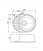 Мойка для кухни из литого мрамора Aquaton Чезана круглая с крылом графит 1A711232CS210