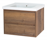 Тумба для комплекта Brevita Dallas 70 с 2 ящиками подвесная, Дуб Галифакс — 