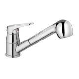 Смеситель для кухни HAIBA HB6013 выдвижная лейка, латунь, хром &mdash; 