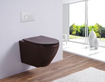 Унитаз подвесной ESBANO AZALEA кофейный матовый — 