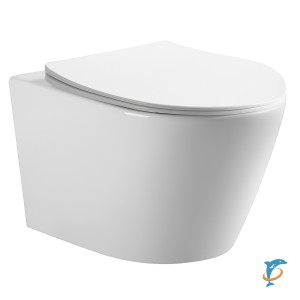 Унитаз подвесной Azario VENTO 360х485х350 безободковый, c быстросьемным сиденьем микролифт (AZ-1046) (AZ-1046)