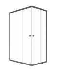 Душевая Тритон Ширма Вента-Графит 120х90 &mdash; 