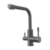 Смеситель Lemark Expert LM5061GMN для кухни с подключением к фильтру с питьевой водой, графит с нано покрытием &mdash; 