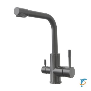 Смеситель Lemark Expert LM5061GMN для кухни с подключением к фильтру с питьевой водой, графит с нано покрытием  (LM5061GMN)