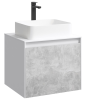 Тумба для комплекта Aqwella 5 Stars Mobi 60 подвесная, белый, бетон светлый &mdash; 