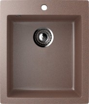 Односекционная мойка с отверстием под смеситель ULGRAN U-404 терракот — 