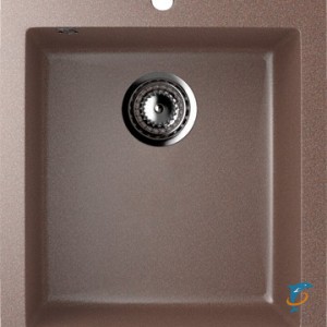 Односекционная мойка с отверстием под смеситель ULGRAN U-404 терракот  (U-404-307)