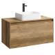 Тумба с раковиной Aqwella 5 Stars Mobi 100 подвесная, дуб балтийский (раковина Триумф)  (MOB0110DB+MOB0710DB+641266)