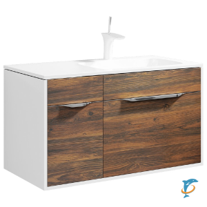 Тумба с раковиной Aqwella 5 Stars Malaga 90 подвесная крафт тёмный (раковина Malaga 900R)  (Mal.01.09/L/CD+Mal.09.04.D-R)