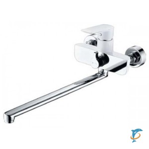 Смеситель для ванны со встроенным переключателем Хром/Белый Kaiser Atrio 60055  (60055)