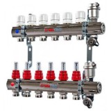 Коллекторная группа VALTEC 1'' с расходомерами для тёплого пола на 3 выхода  — 
