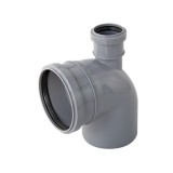 Отвод канализационный Ф110 х 50 х 90* верхний — Отвод канализационный Ф110 х 50 х 90* верхний