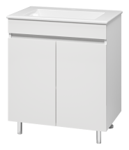 Тумба с раковиной Misty Енисей 70 белая прямая — 