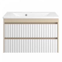 Тумба под раковину Brevita Balaton 90 подвесная белая, бежевая — 