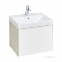 Тумба с раковиной Aquaton Асти 55 белая глянец — 